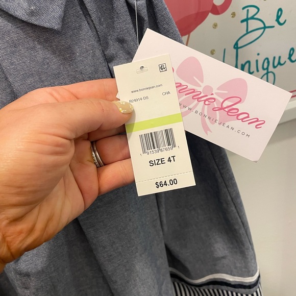 NWT BONNIE JEAN DENIM DRESS - Picture 2 of 4